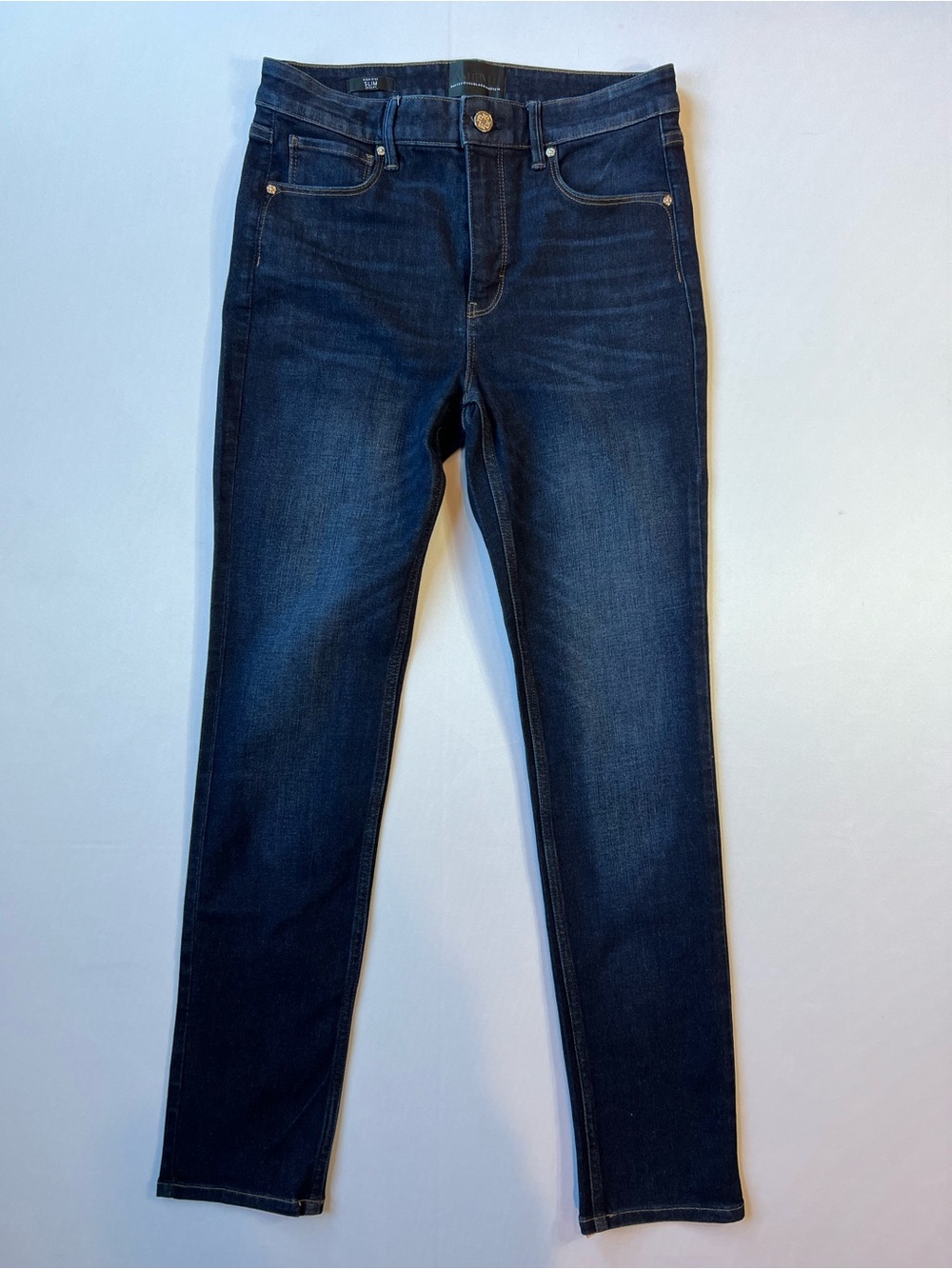 WHBM 29” High-rise Dark Indigo Slim Sculpt Jeans - Picture 3 of 11